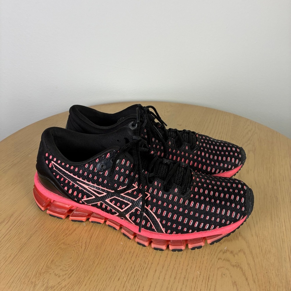 ASICS Gel-Quantum 360 Black Pink Running Shoes T7E7N Women's 8 Athletic Sporty